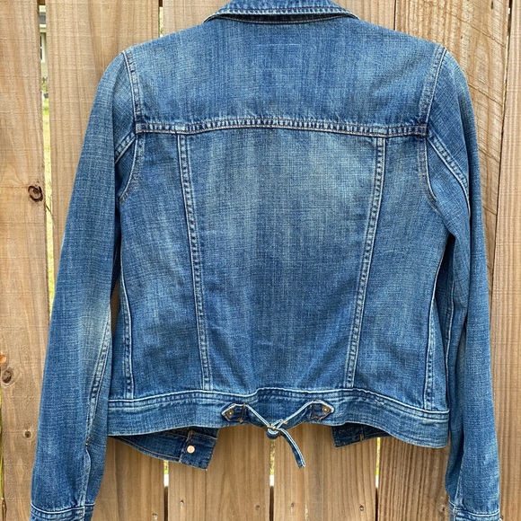 SOLD J Crew XS Stone Wash Denim Jacket - Picture 2 of 3